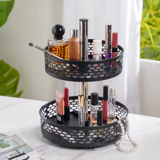 Rotating Metal Storage Rack Black