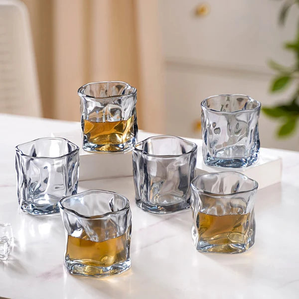 Crystal Water Glass Grey Set of 6