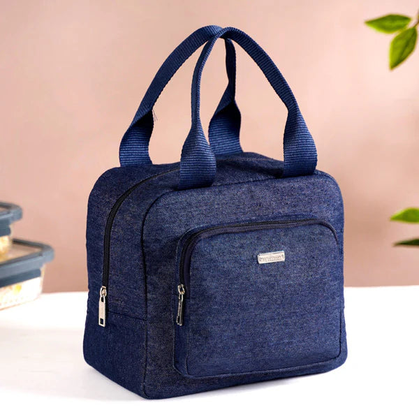 Thermal Insulated Denim Lunch Bag