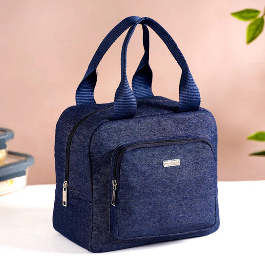 Thermal Insulated Denim Lunch Bag